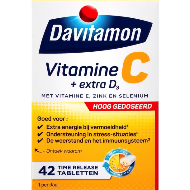 Davitamon Vitamine C Forte + Extra D3 Tabletten 42tb