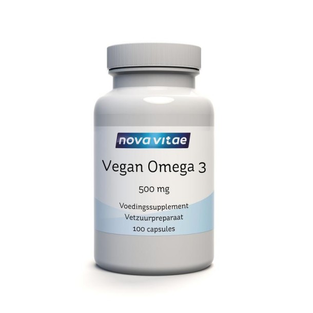 Nova Vitae Vegan omega 3 500mg (100 Vegetarische capsules)