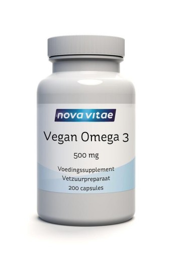 Nova Vitae Vegan omega 3 500mg (200 Vegetarische capsules)