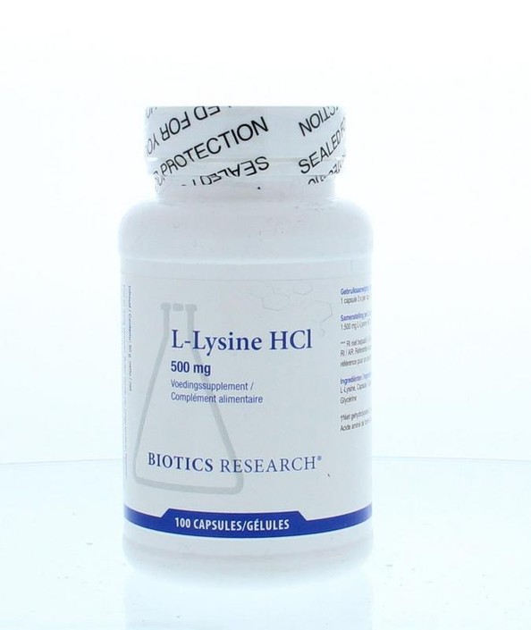 Biotics L-Lysine 500mg (100 Capsules)