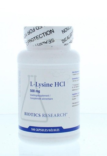 Biotics L-Lysine 500mg (100 Capsules)