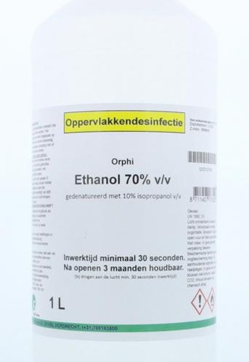 Orphi Alcohol ethanol 70% gedenatureerd 10% (1 Liter)