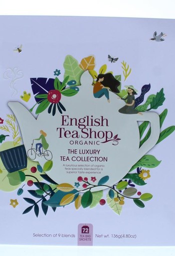 English Tea Shop Luxury tea collection gift tin bio (72 Stuks)