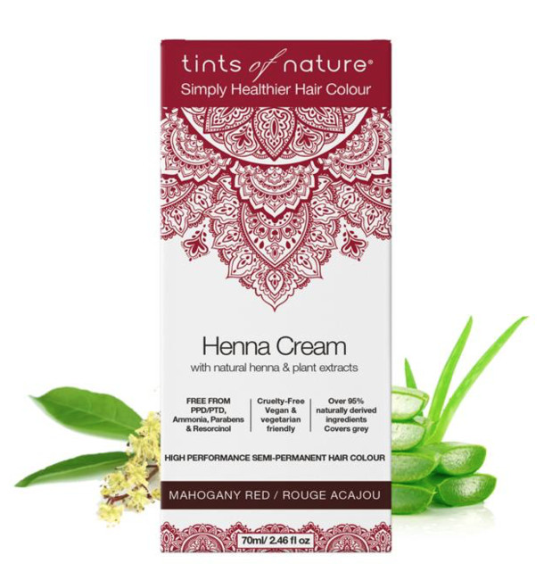 Tints Of Nature Henna cream mahogany red semi permanent (70 Milliliter)