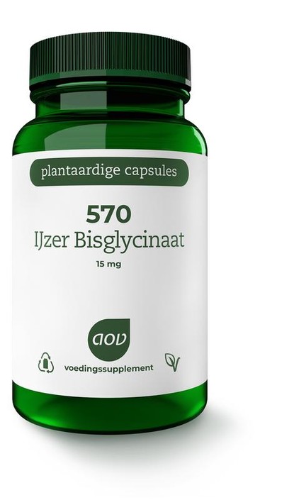 AOV 570 IJzer bisglycinaat 15mg (90 Vegetarische capsules)