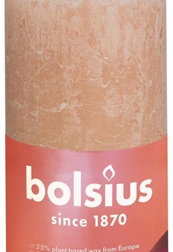 Bolsius Rustiekkaars shine 130/68 misty pink (1 Stuks)