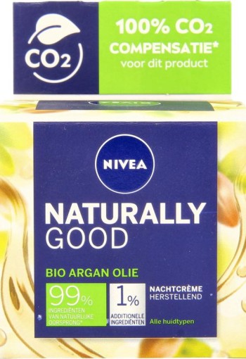 Nivea Naturally pure nightcream sensitive skin (50 Milliliter)