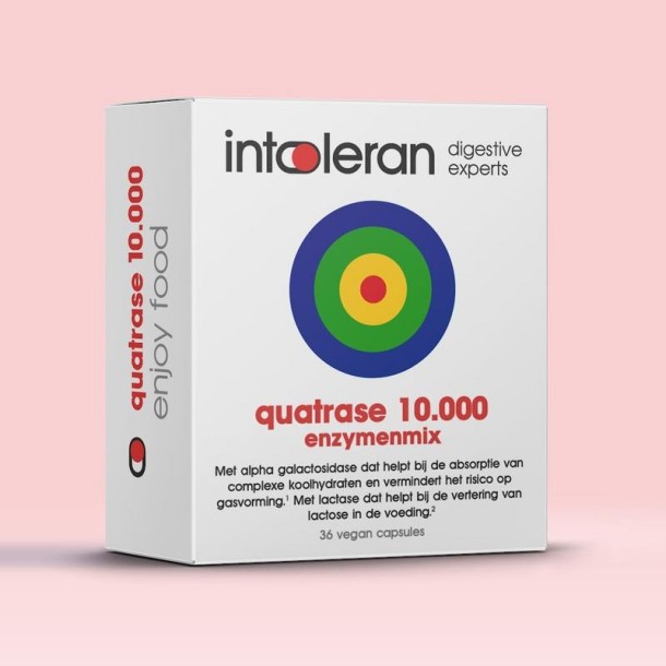 Intoleran Quatrase 10.000 (36 Vegetarische capsules)