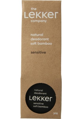 Lekker Company Deodorant natural soft bamboo sensitive skin (30 Gram)