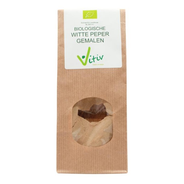 Vitiv Peper gemalen wit bio (1 Kilogram)