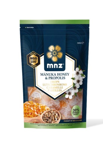 Manuka New Zealand Manuka Honing MGO 100+ pastilles propolis (120 Gram)