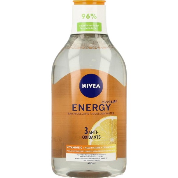 Nivea Micellair water energy met vitamine C (400 Milliliter)
