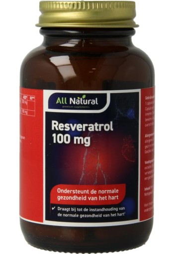 All Natural Resveratrol 100mg (60 Capsules)