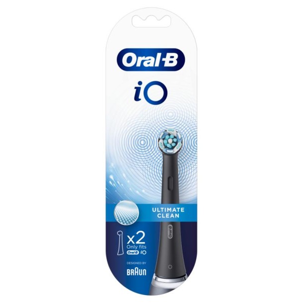 Oral B Opzetborstel iO ultimate clean zwart (2 Stuks)