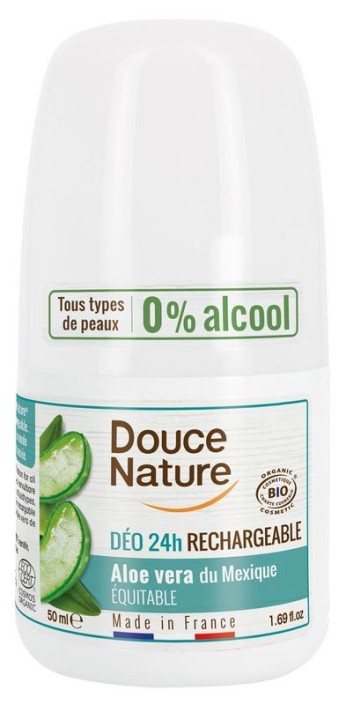 Douce Nature Deodorant roll on aloe hervulbaar (50 Gram)