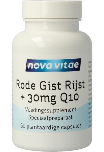 Nova Vitae Rode gist rijst + 30mg Q10 (60 Vegetarische capsules)