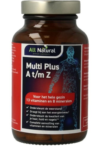 All Natural Multi plus A t/m Z (100 Tabletten)