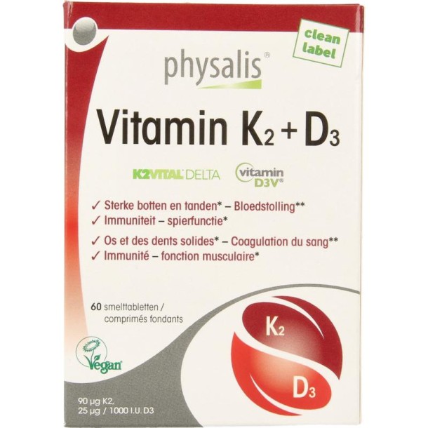 Physalis Vitamine K2 + D3 (60 Tabletten)