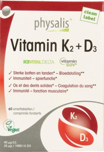 Physalis Vitamine K2 + D3 (60 Tabletten)