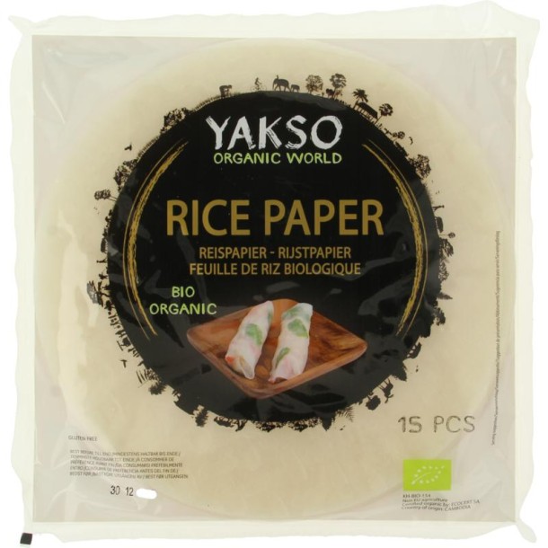 Yakso Rijstpapier met tapioca bio (150 Gram)