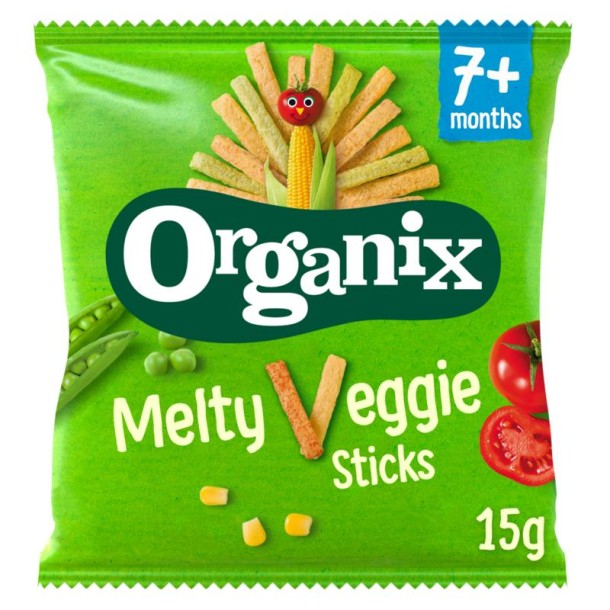 Organix Veggie groente sticks 7 maanden bio (15 Gram)