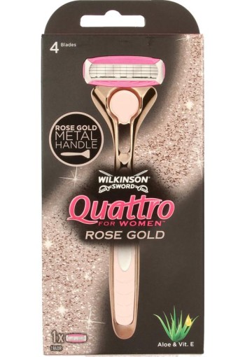 Wilkinson Quattro scheerapparaat women vintage rose gold (1 Stuks)