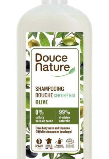 Douce Nature Douchegel & shampoo olijf bio (1 Liter)