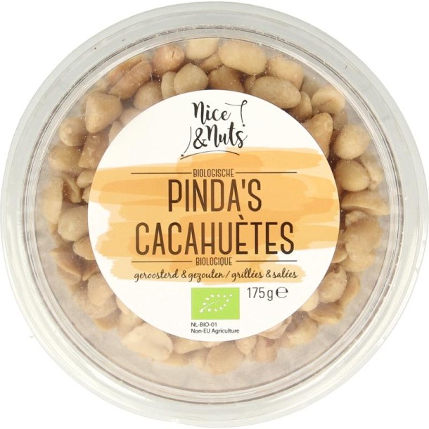 Nice & Nuts Pinda's met zeezout geroosterd bio (175 Gram)