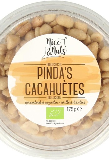 Nice & Nuts Pinda's met zeezout geroosterd bio (175 Gram)