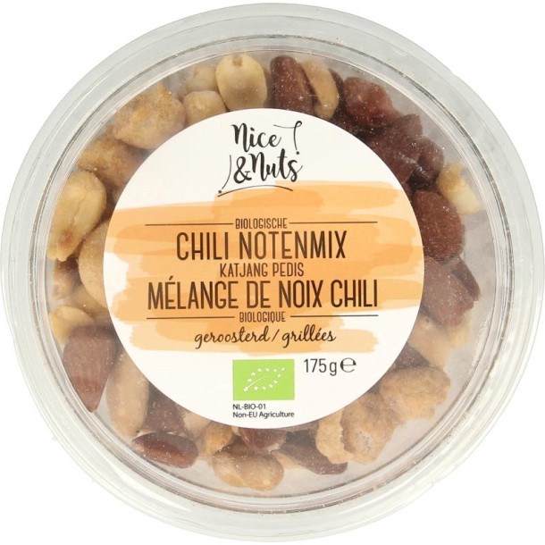 Nice & Nuts Chili notenmix met katjang pedis geroosterd bio (175 Gram)