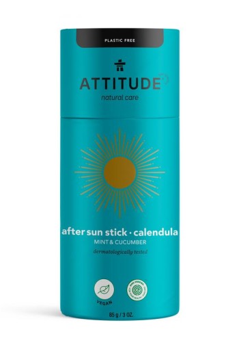 Attitude Sun care aftersun gel munt&komkommer plasticvrij (85 Gram)