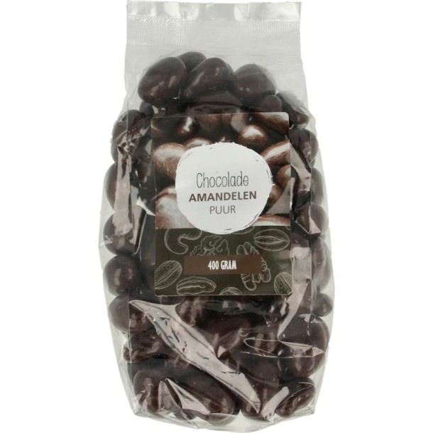 Mijnnatuurwinkel Chocolade amandelen puur (400 Gram)