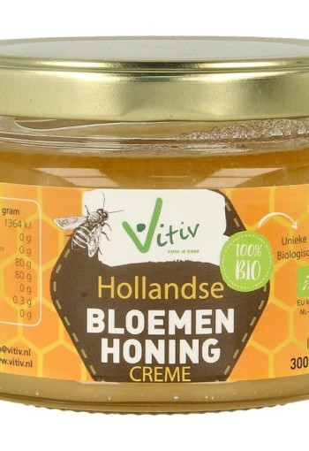 Vitiv Creme honing bio (300 Gram)