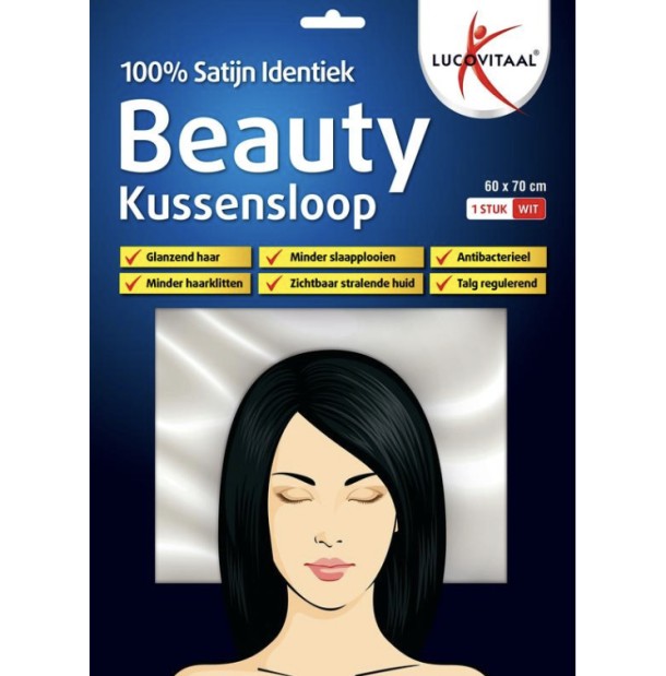 Lucovitaal Kussensloop beauty 100% satijn 60x70cm (1 Stuks)