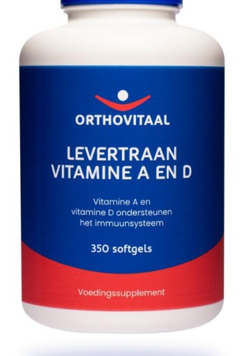 Orthovitaal Levertraan vitamine A en D (350 Softgels)