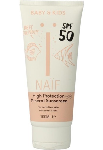 Naif Baby & kids high protection mineral sunscr SPF50 (100 Milliliter)