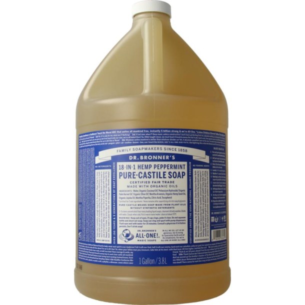 Dr Bronners Liquid soap peppermint (3785 Milliliter)
