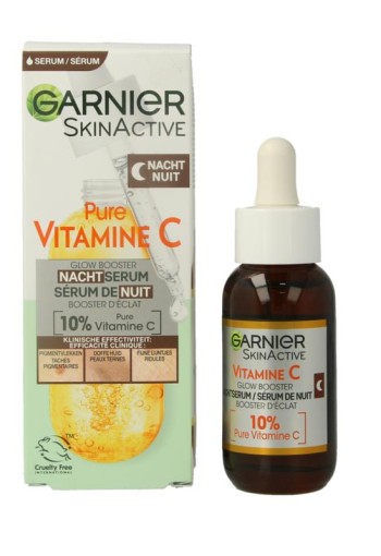 Garnier SkinActive nachtserum vitamine C hyaluronzuur (30 Milliliter)