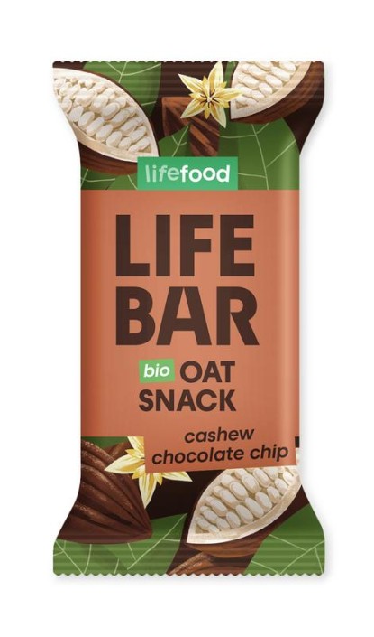 Lifefood Lifebar oatsnack chocolate chip bio (40 Gram)