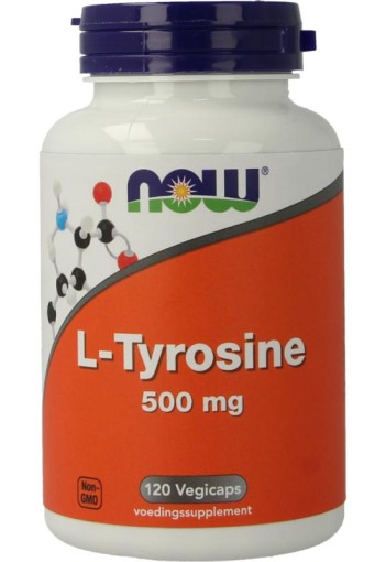 NOW L-Tyrosine 500mg (120 Vegetarische capsules)