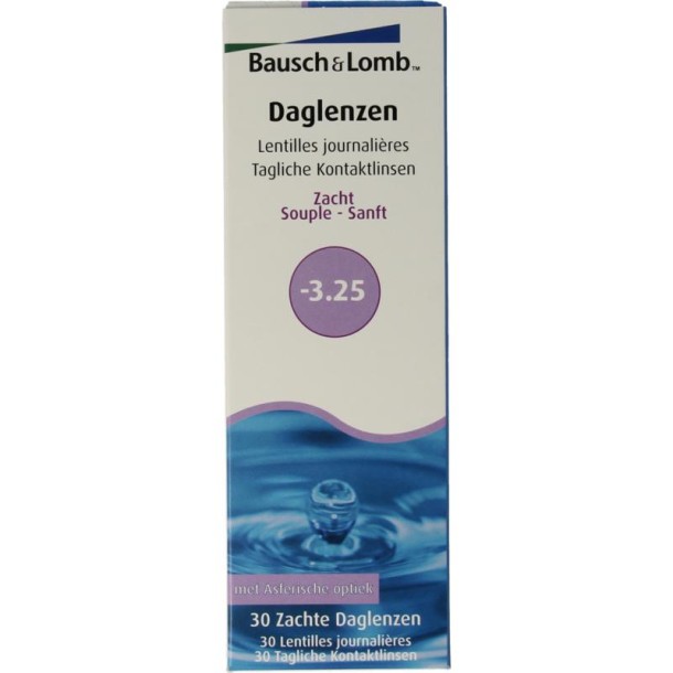Bausch & Lomb Daglenzen -3.25 (30 Stuks)
