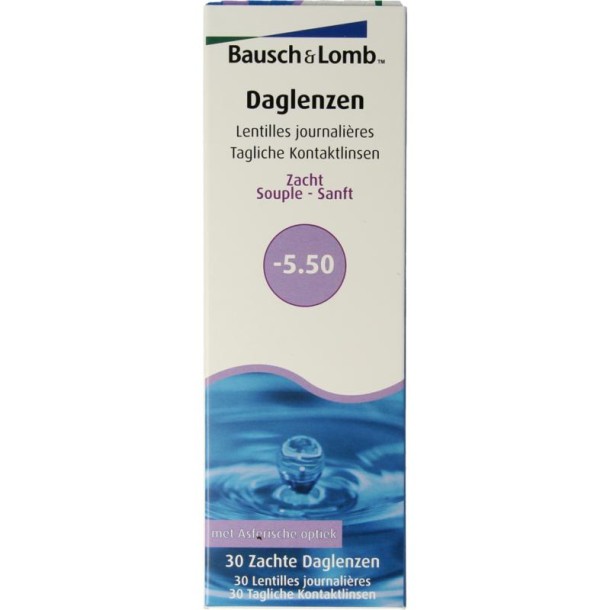 Bausch & Lomb Daglenzen -5.50 (30 Stuks)