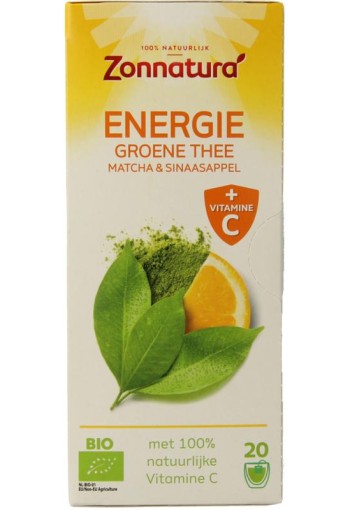 Zonnatura Energie groene thee met vitamine C bio (20 Zakjes)