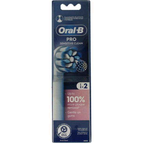 Oral B Opzetborstel sensitive clean (2 Stuks)