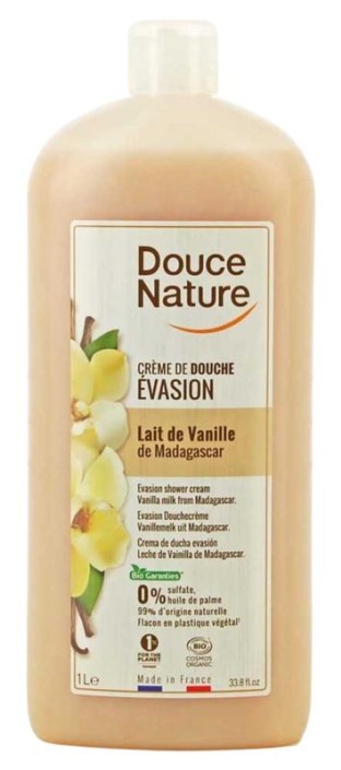 Douce Nature Douchecreme evasion vanillemelk uit Madagaskar bio (1 Liter)