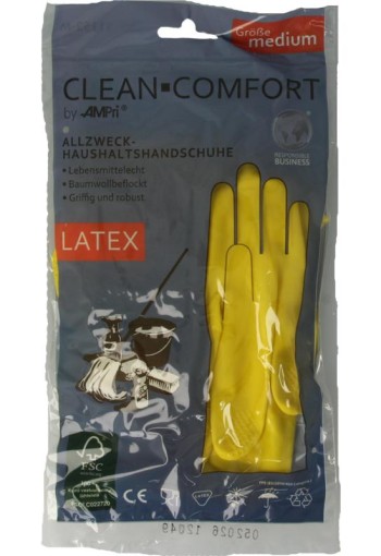 Clean-Comfort Huishoudhandschoen geel maat M (1 Paar)