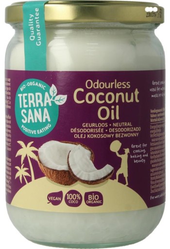 Terrasana Kokosolie geurloos bio (500 Milligram)