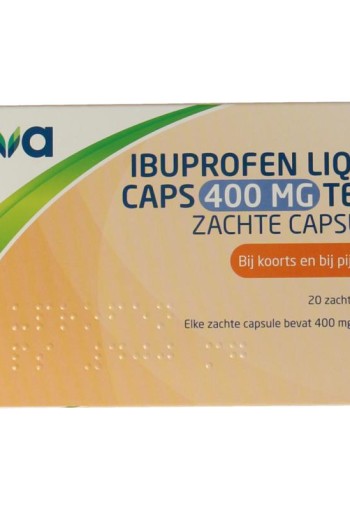 Teva Ibuprofen 400mg liquid caps (20 Capsules)