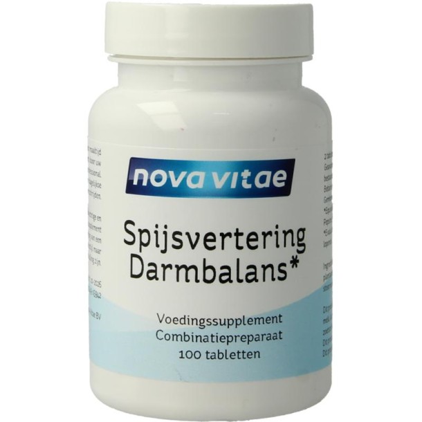 Nova Vitae Spijsvertering darmbalans (100 Tabletten)