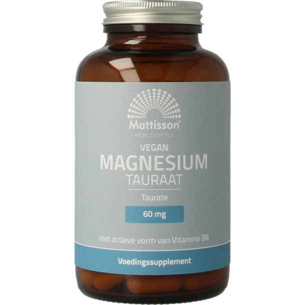Mattisson Magnesium tauraat met p-5-p (120 Vegetarische capsules)